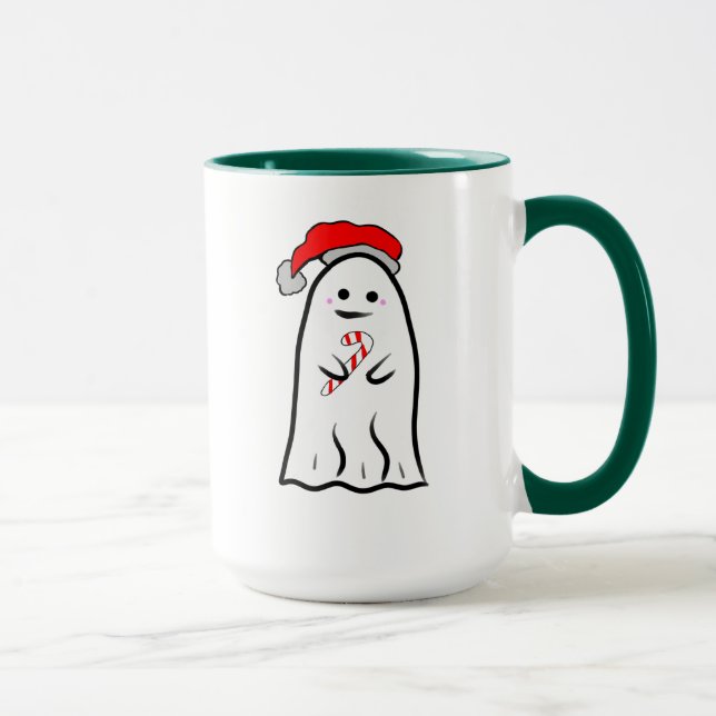 Candy Cane Ghost Mug (Right)