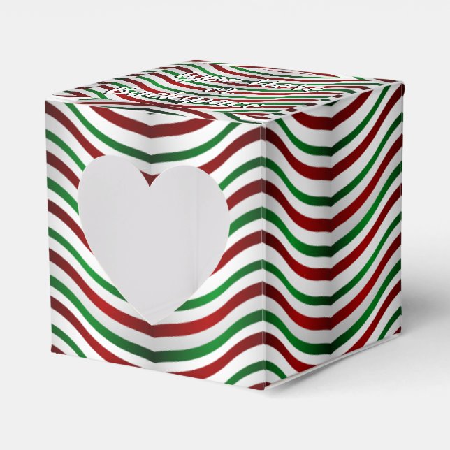 Candy Cane Gift Box Personalised Holiday Boxes (Front Side)
