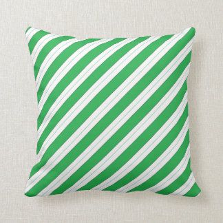 Candy Cane Green Stripes Cushion