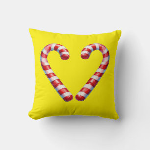candy cane hart  cushion