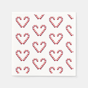 candy cane hart napkin