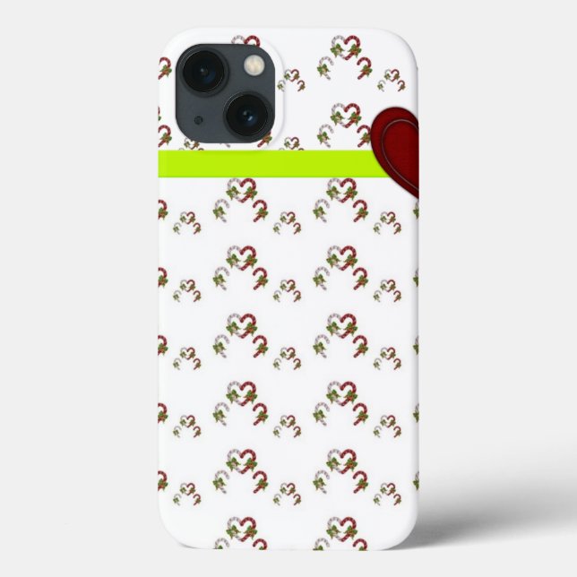 Candy Cane Hear Christmas iPad Case (Back)
