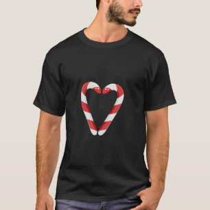 Candy Cane Heart Love  T-Shirt