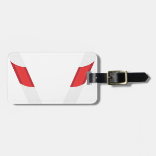 candy cane heart luggage tag