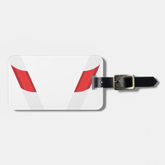 candy cane heart luggage tag (Front Horizontal)
