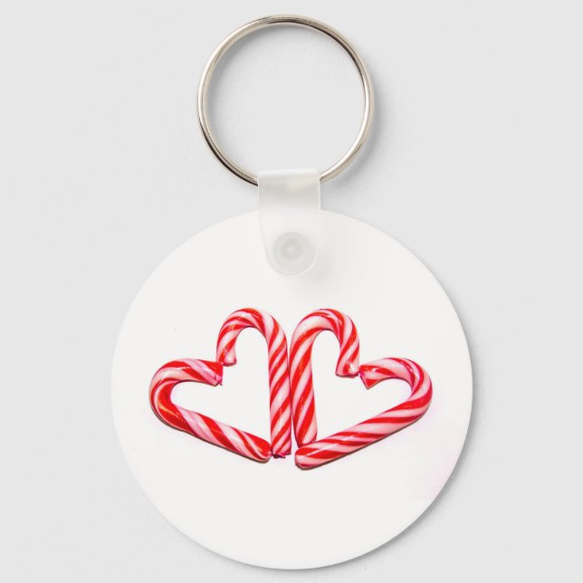 Candy cane hearts key ring (Front)
