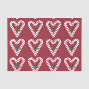 Candy Cane Hearts Tissue Paper