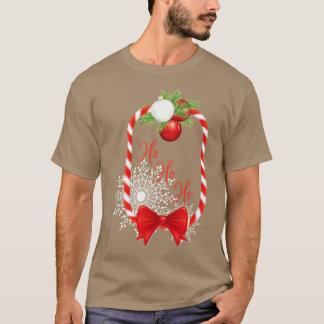 Candy Cane Ho Ho Ho Frame T-Shirt