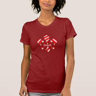 Candy Cane Holiday Fleur de lis T-Shirt