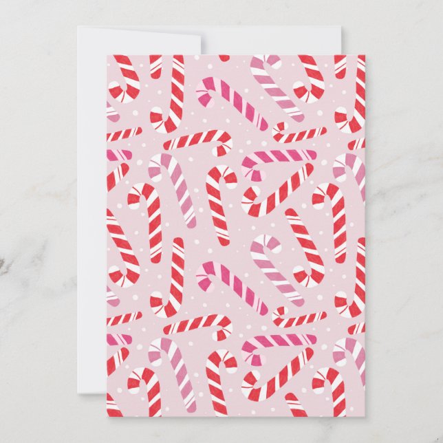 Candy Cane Holiday Invitation (Front)