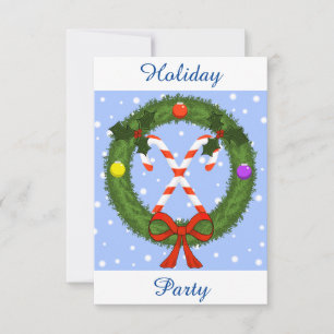 Candy Cane Holiday Party Invitation (Customisable)