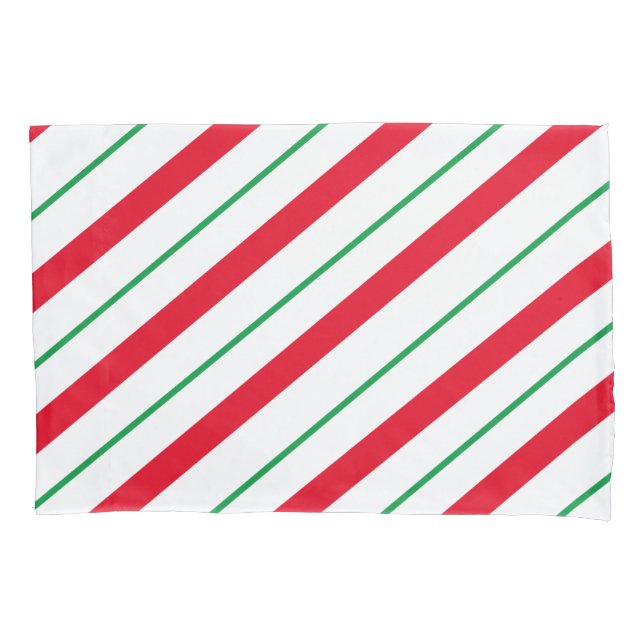 Candy Cane Holiday Pillow Case  (Front)
