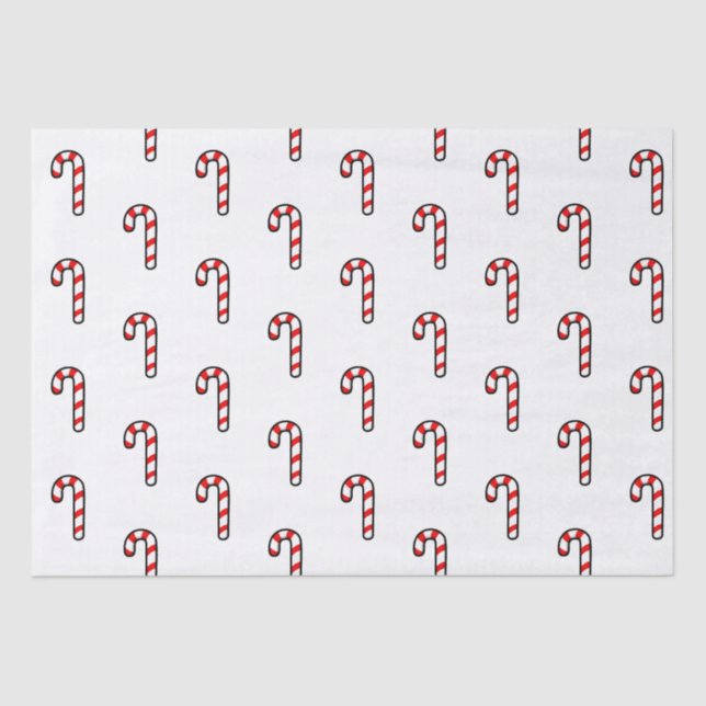 Candy Cane Holiday Tissue Paper (Front)