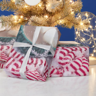 Candy Cane Hot Chocolate Christmas Wrapping Pape Wrapping Paper