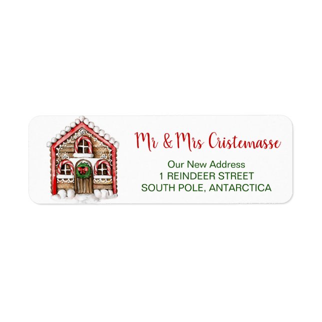 Candy cane house, Christmas we have moved (Front)