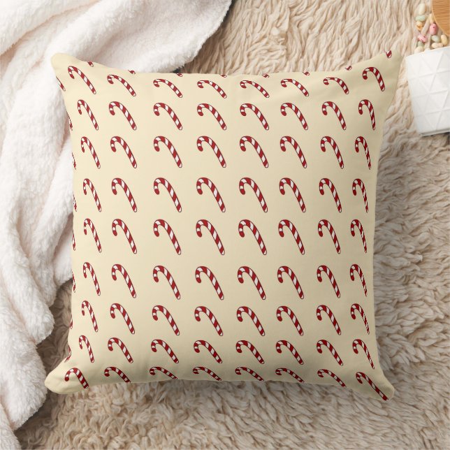 Candy cane illustration cushion (Blanket)