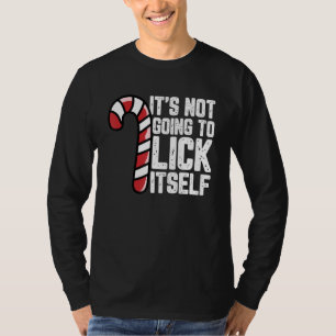 Candy Cane Inappropriate Adult Humour Funny Christ T-Shirt