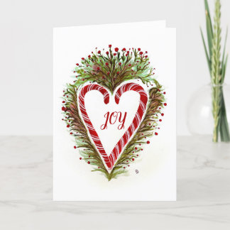 Candy Cane Joy Holiday Card