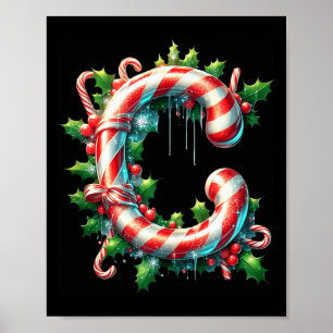 Candy Cane Joyful Holiday Srit C Tank Top  Poster