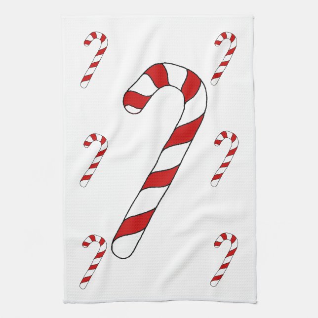 Candy Cane Kitchen Towel (Vertical)