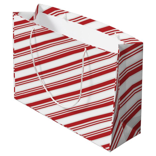 Candy Cane Large Gift Bag (Back Angled)