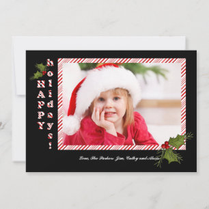 Candy Cane  Large Photo Holiday Card