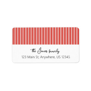 Candy Cane Large Return Address Labels