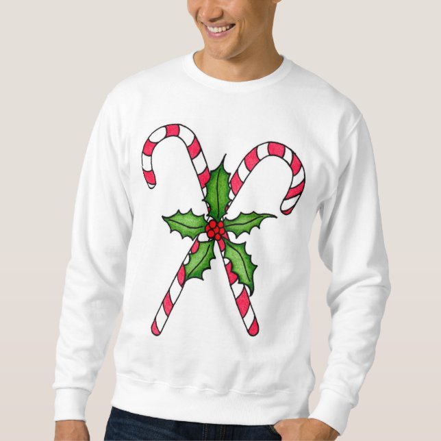 Candy Cane Men's Sweatshirt (Front)