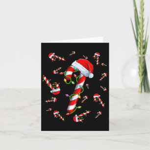 Candy Cane Merry And Bright Red And White Candy Ch Card