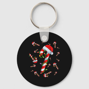 Candy Cane Merry And Bright Red And White Candy Ch Key Ring