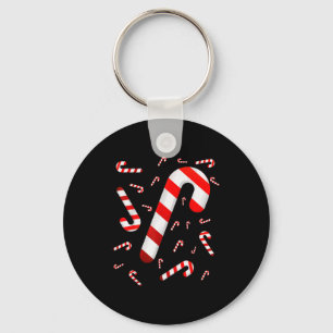 Candy Cane Merry And Bright Red And White Candy Co Key Ring