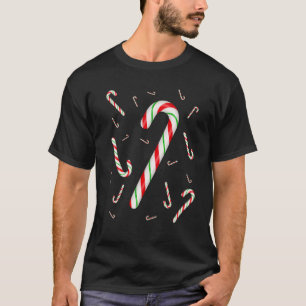 Candy Cane Merry and Bright Red and White Candy Co T-Shirt