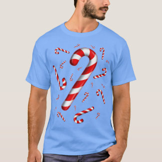 Candy Cane Merry and Bright Red and White Candy Co T-Shirt