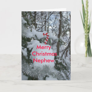 Candy Cane-Merry Christmas Nephew Holiday Card