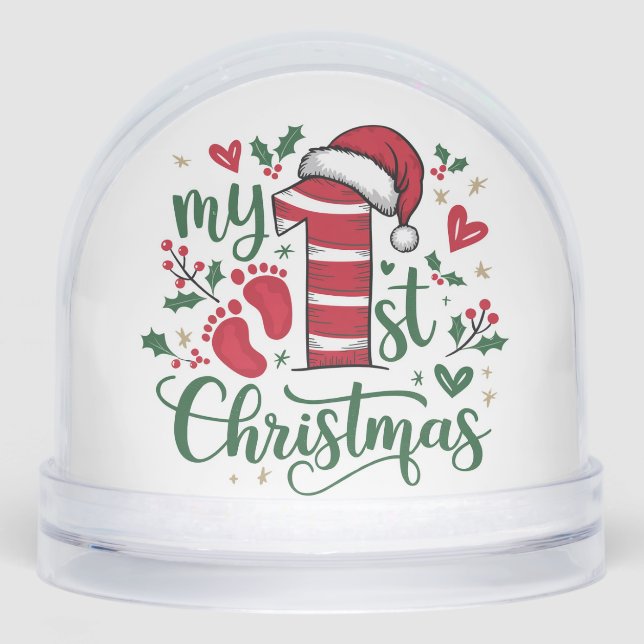 Candy Cane “My 1st Christmas”  Snowglobe (Front)