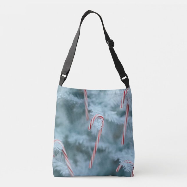Candy Cane on Tree Crossbody Bag (Back)