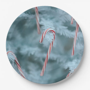 Candy Cane on Tree Paper Plate