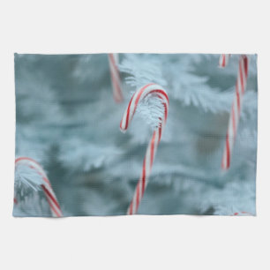 Candy Cane on Tree Tea Towel