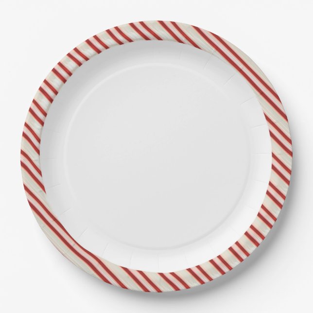 Candy Cane Paper Plates (Front)