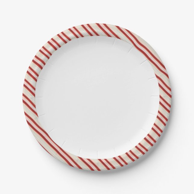 Candy Cane Paper Plates (Front)
