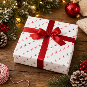 Candy Cane Pattern Christmas Wrapping Paper