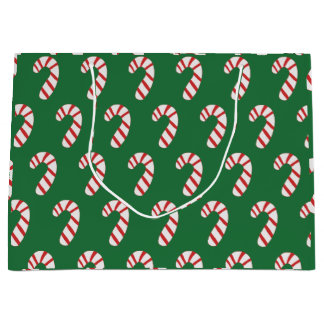 Candy Cane Pattern Large Gift Bag