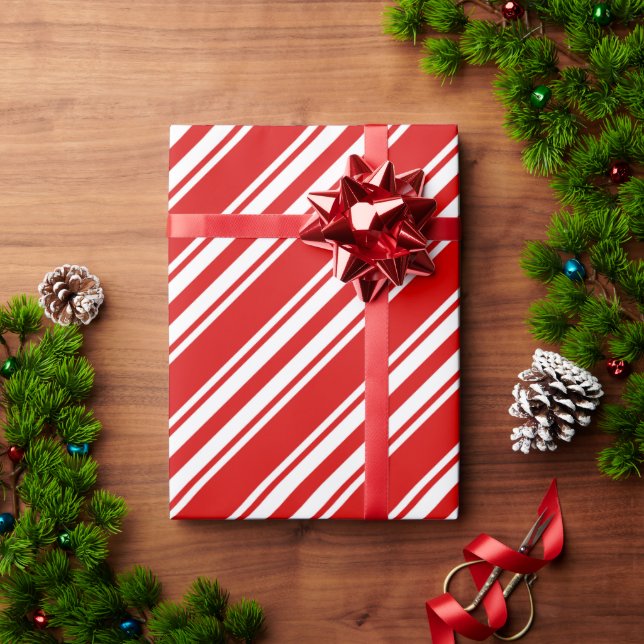 candy cane patterned wrapping paper (Holiday Gift)