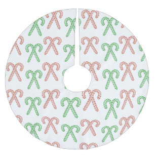 Candy cane/peppermint brushed polyester tree skirt