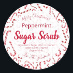 Candy Cane Peppermint Christmas Sugar Scrub Labels<br><div class="desc">Sugar scrubs are easy and inexpensive to make but leave the skin feeling luxuriously soft and nourished making it the ultimate Christmas gift! If you are looking for fun Christmas labels then these dancing candy canes will make the perfect label!</div>