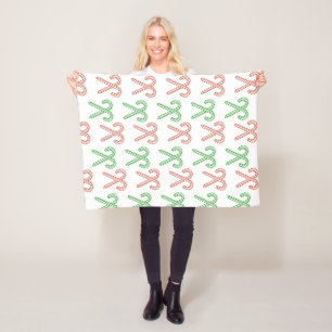 Candy cane/peppermint fleece blanket