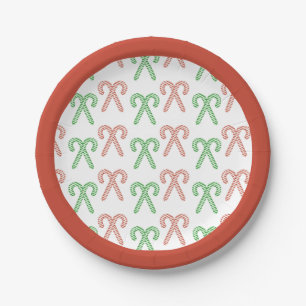 Candy cane/peppermint paper plate