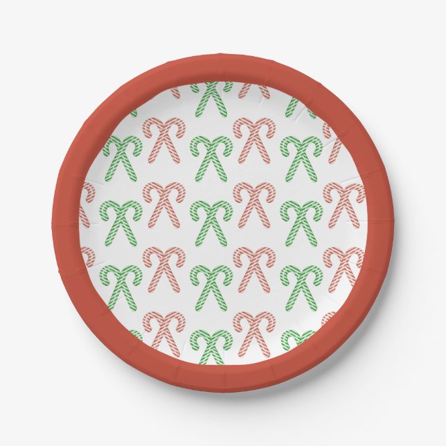 Candy cane/peppermint paper plate (Front)