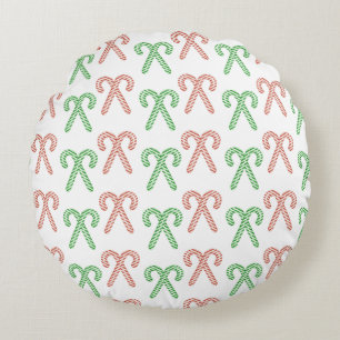 Candy cane/peppermint round cushion