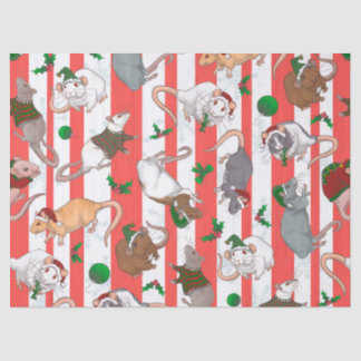 Candy Cane Pet Rattie Christmas! Tissue Paper